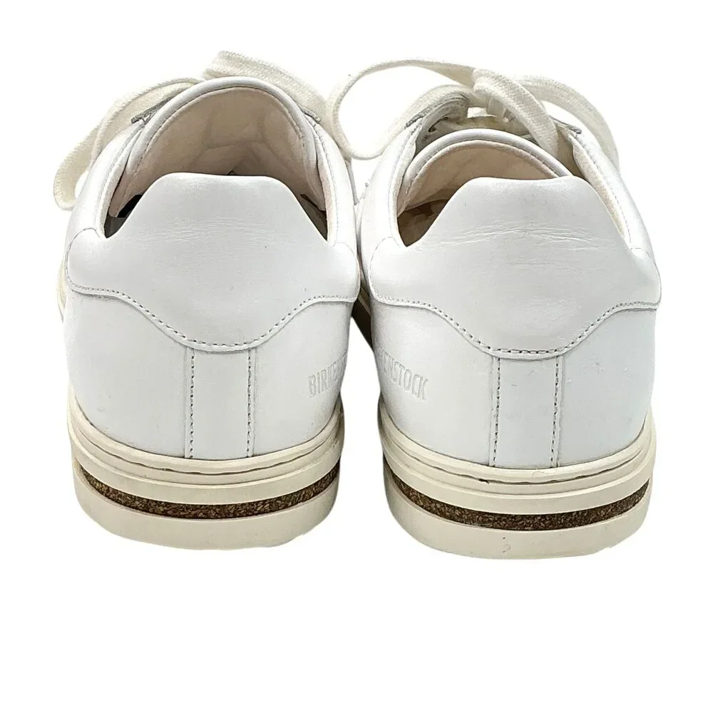 Birkenstock Bend Low White Leather Sneakers Women's Size 10 EUR 41 Orthopedic